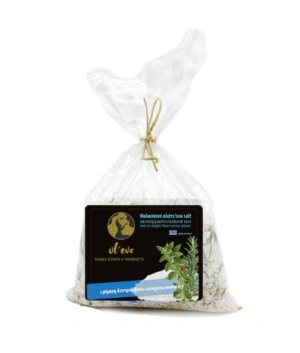 unrefined salt with oregano and rosemary