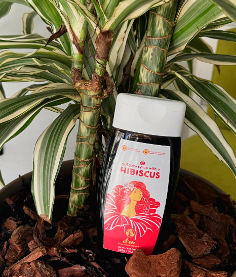 Agave syrup with hibiscus